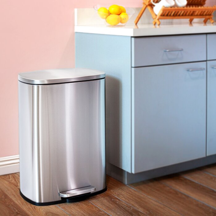 Qualiazero Gallons Steel Step On Trash Can Reviews Wayfair